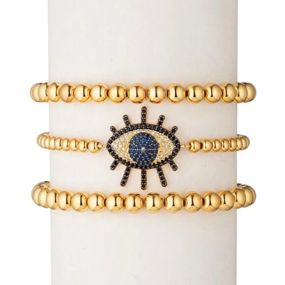 Goddess EYE Awakening‎ GOLD Bead Bracelet Set - Picture 7 of 7
